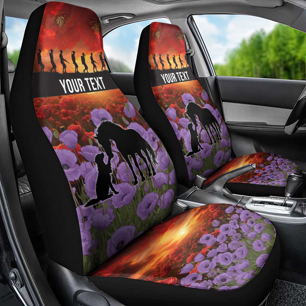 Personalised ANZAC Day Car Seat Cover Remembering the Animals of War LT19 - Polynesian Pride