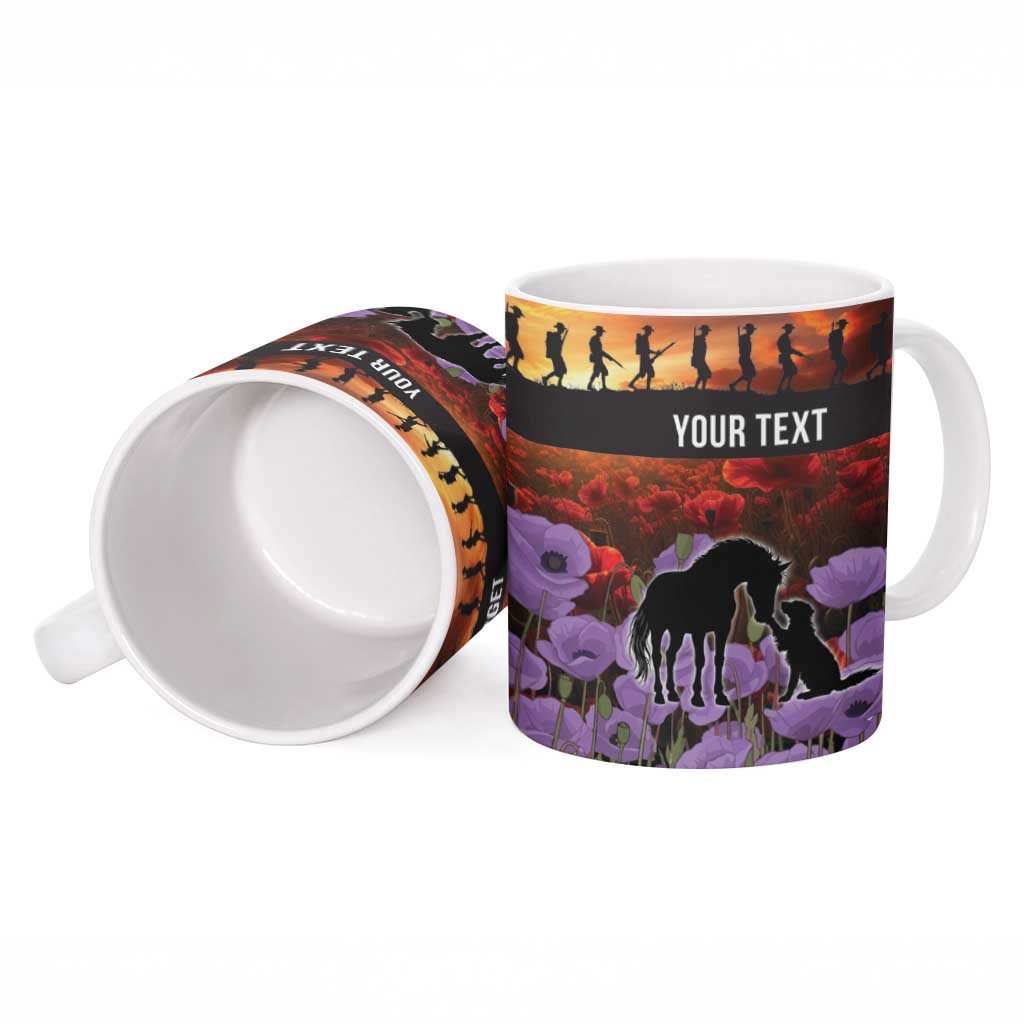 Personalised ANZAC Day Ceramic Mug Remembering the Animals of War LT19 - Polynesian Pride