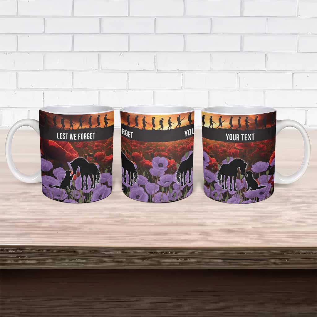 Personalised ANZAC Day Ceramic Mug Remembering the Animals of War LT19 - Polynesian Pride