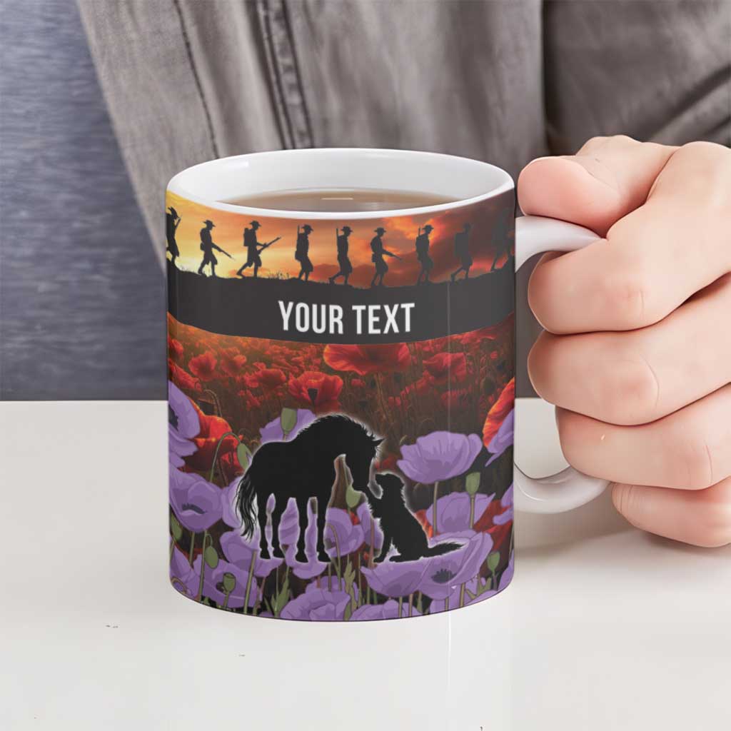 Personalised ANZAC Day Ceramic Mug Remembering the Animals of War LT19 - Polynesian Pride