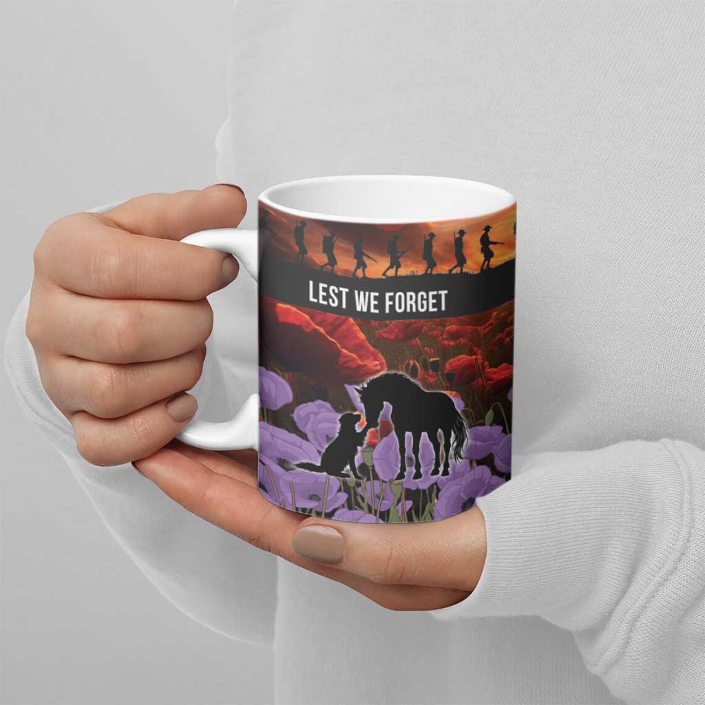 Personalised ANZAC Day Ceramic Mug Remembering the Animals of War LT19 - Polynesian Pride