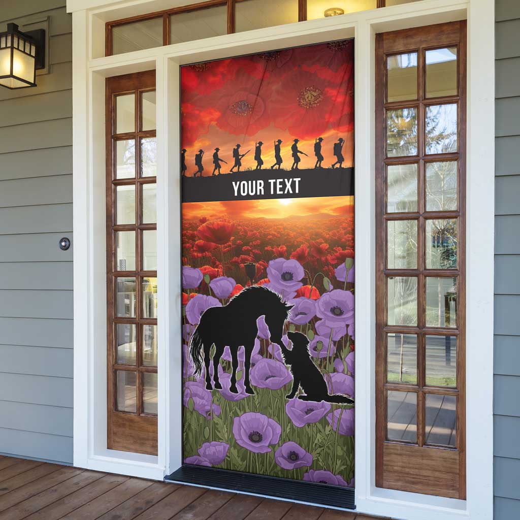Personalised ANZAC Day Door Cover Remembering the Animals of War LT19 - Polynesian Pride