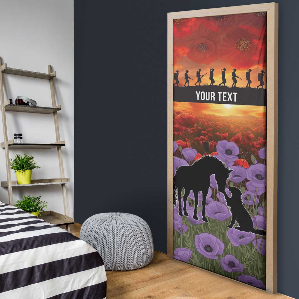 Personalised ANZAC Day Door Cover Remembering the Animals of War LT19 - Polynesian Pride