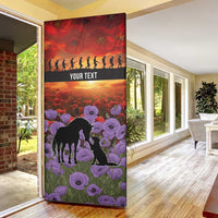 Personalised ANZAC Day Door Cover Remembering the Animals of War LT19 - Polynesian Pride