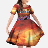 Personalised ANZAC Day Family Matching Off Shoulder Maxi Dress and Hawaiian Shirt Remembering the Animals of War