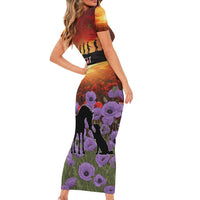 Personalised ANZAC Day Family Matching Short Sleeve Bodycon Dress and Hawaiian Shirt Remembering the Animals of War