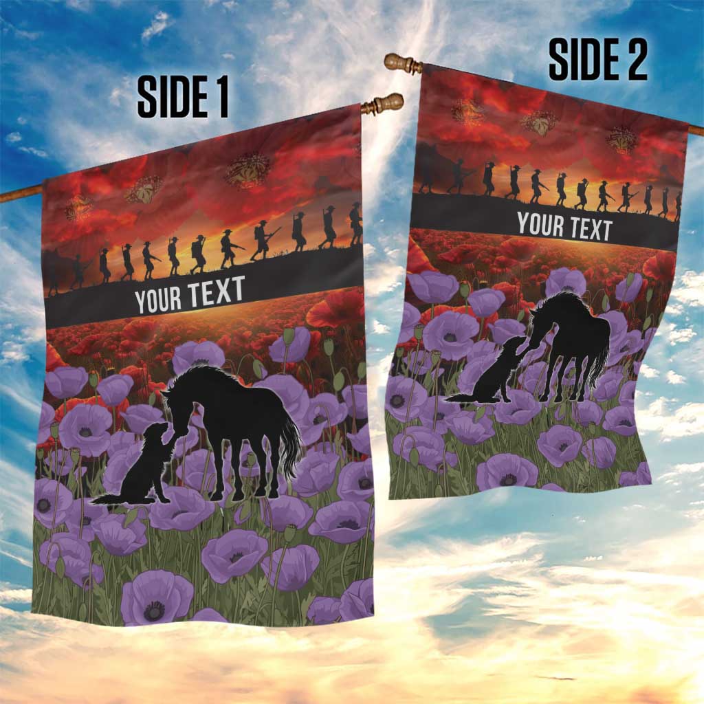 Personalised ANZAC Day Garden Flag Remembering the Animals of War LT19 - Polynesian Pride