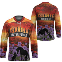 Personalised ANZAC Day Hockey Jersey Remembering the Animals of War LT19 - Polynesian Pride