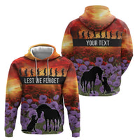 Personalised ANZAC Day Hoodie Remembering the Animals of War LT19 - Polynesian Pride