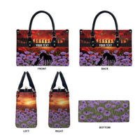 Personalised ANZAC Day Leather Bag Remembering the Animals of War LT19 - Polynesian Pride
