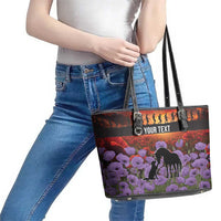 Personalised ANZAC Day Leather Tote Bag Remembering the Animals of War LT19 - Polynesian Pride