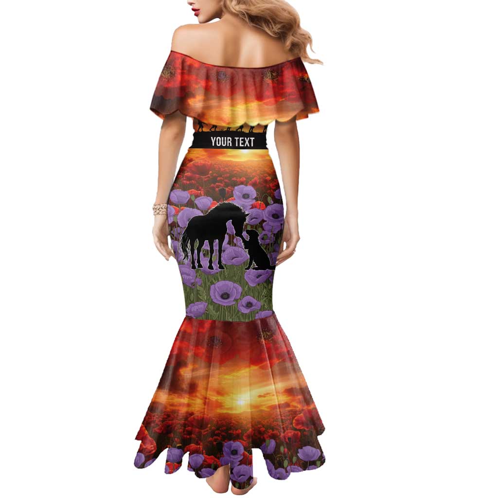 Personalised ANZAC Day Mermaid Dress Remembering the Animals of War LT19 - Polynesian Pride