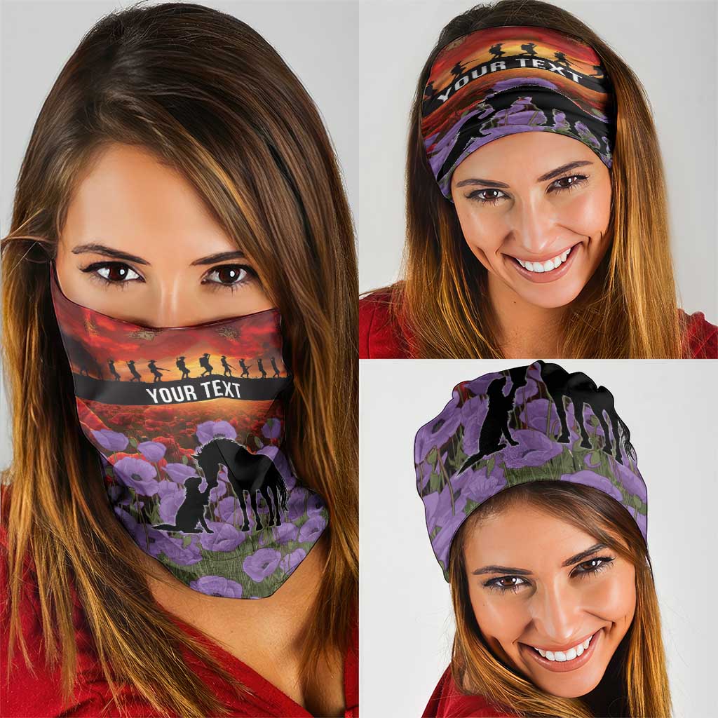 Personalised ANZAC Day Neck Gaiter Remembering the Animals of War LT19 - Polynesian Pride