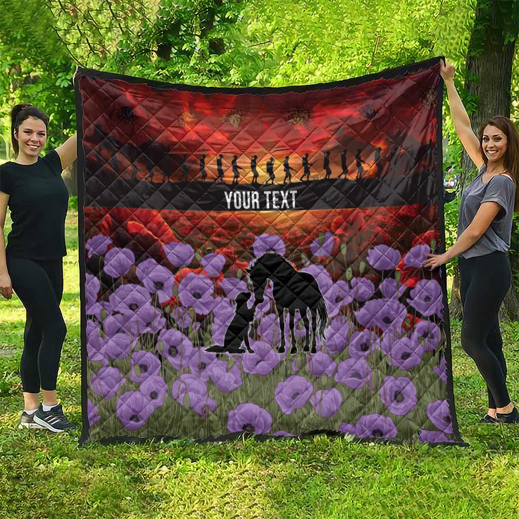 Personalised ANZAC Day Quilt Remembering the Animals of War LT19 - Polynesian Pride