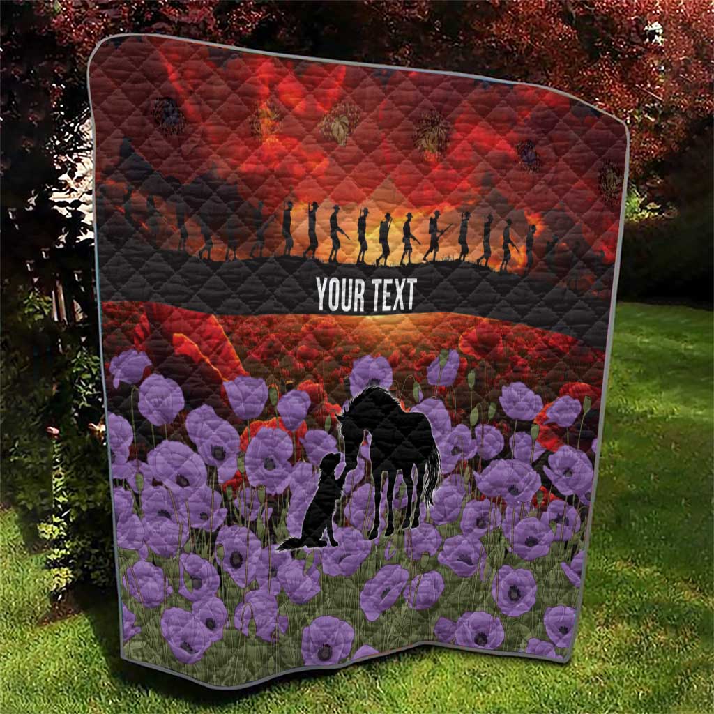 Personalised ANZAC Day Quilt Remembering the Animals of War LT19 - Polynesian Pride