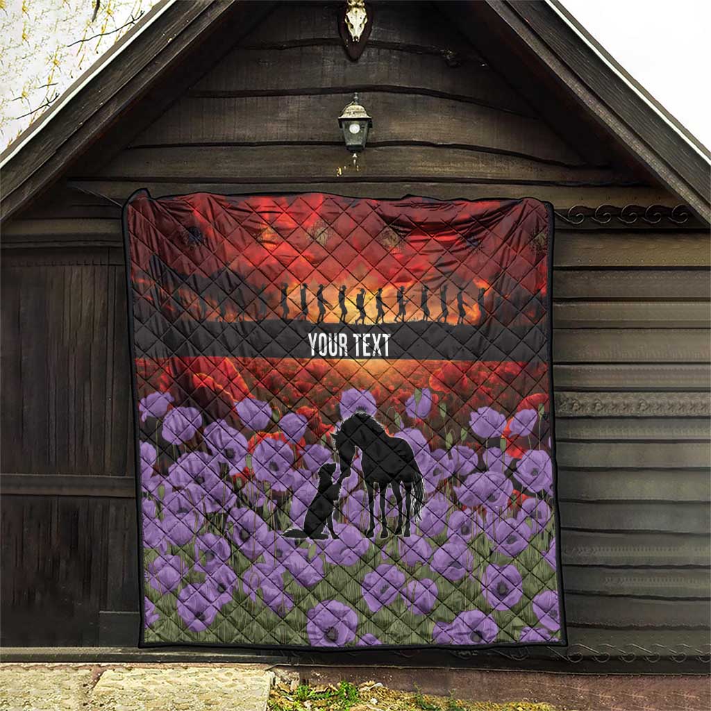 Personalised ANZAC Day Quilt Remembering the Animals of War LT19 - Polynesian Pride