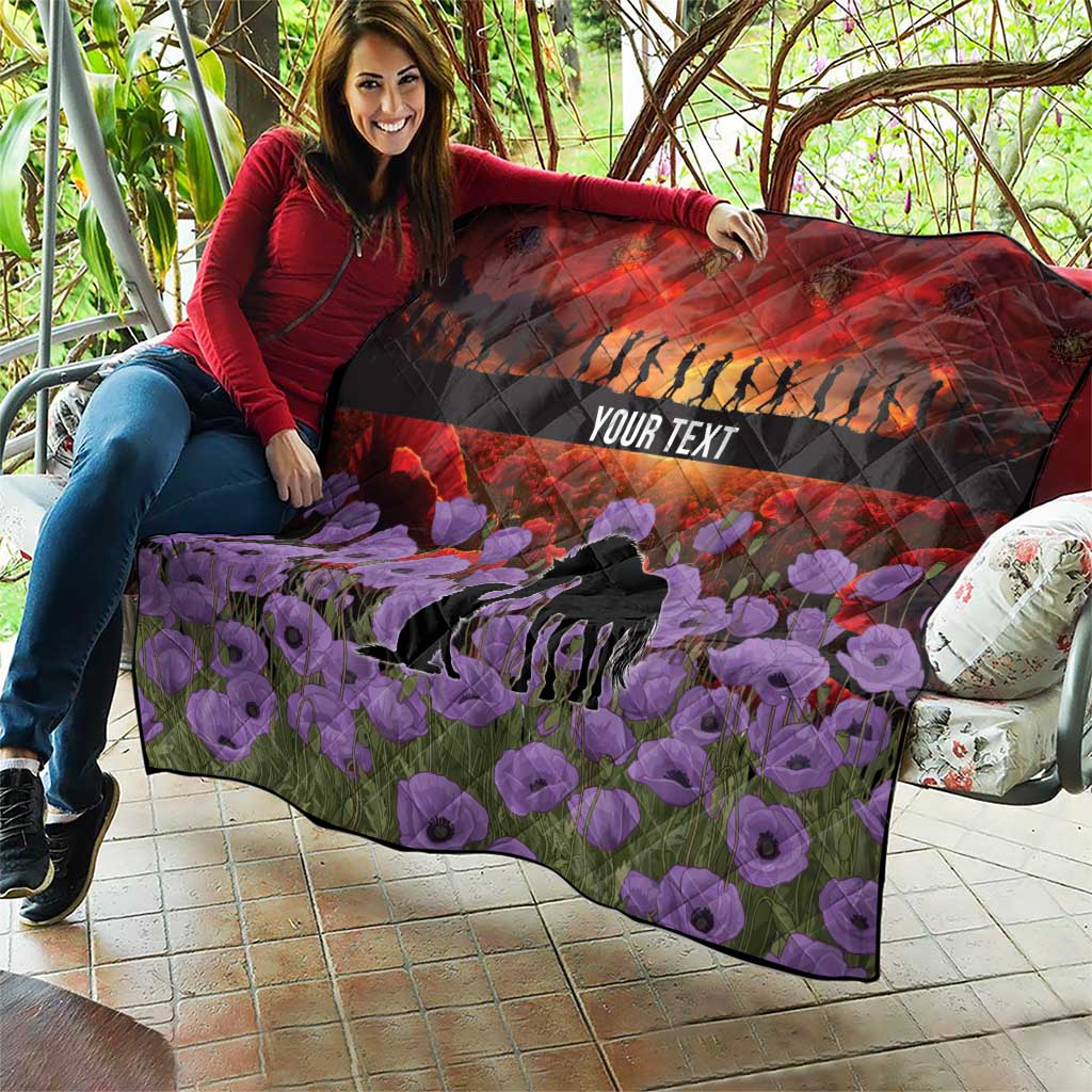 Personalised ANZAC Day Quilt Remembering the Animals of War LT19 - Polynesian Pride
