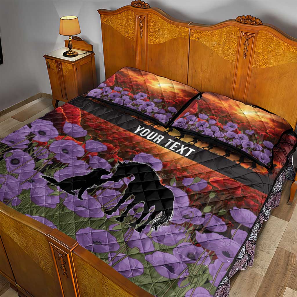 Personalised ANZAC Day Quilt Bed Set Remembering the Animals of War LT19 - Polynesian Pride