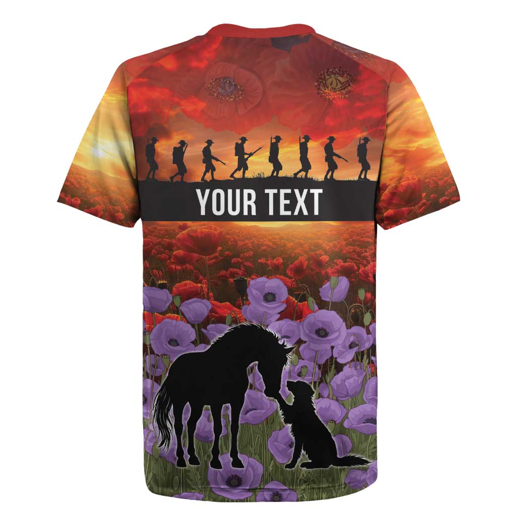 Personalised ANZAC Day Rugby Jersey Remembering the Animals of War LT19 - Polynesian Pride