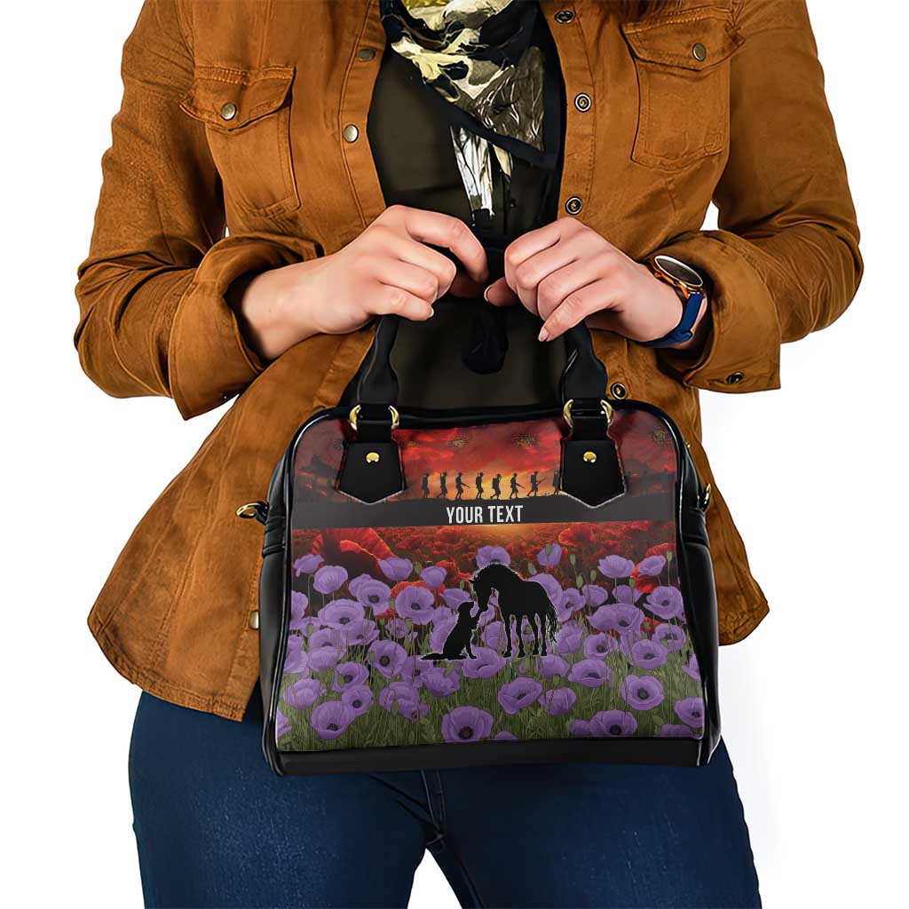 Personalised ANZAC Day Shoulder Handbag Remembering the Animals of War LT19 - Polynesian Pride