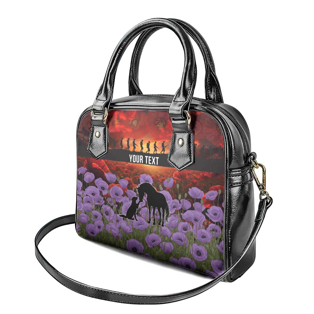 Personalised ANZAC Day Shoulder Handbag Remembering the Animals of War LT19 - Polynesian Pride