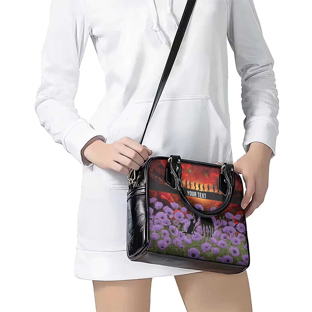 Personalised ANZAC Day Shoulder Handbag Remembering the Animals of War LT19 - Polynesian Pride