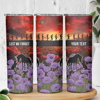 Personalised ANZAC Day Skinny Tumbler Remembering the Animals of War LT19 - Polynesian Pride