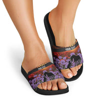 Personalised ANZAC Day Slide Sandals Remembering the Animals of War LT19 - Polynesian Pride