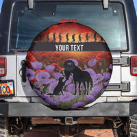 Personalised ANZAC Day Spare Tire Cover Remembering the Animals of War LT19 Purple - Polynesian Pride