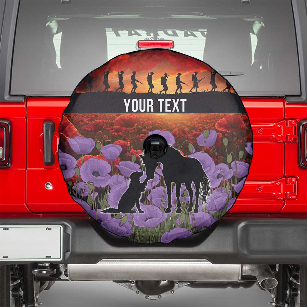 Personalised ANZAC Day Spare Tire Cover Remembering the Animals of War LT19 - Polynesian Pride
