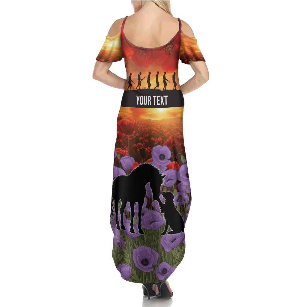 Personalised ANZAC Day Summer Maxi Dress Remembering the Animals of War LT19 - Polynesian Pride