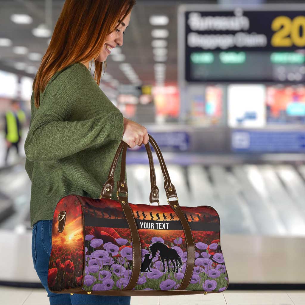 Personalised ANZAC Day Travel Bag Remembering the Animals of War