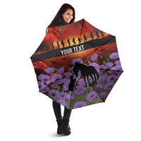 Personalised ANZAC Day Umbrella Remembering the Animals of War LT19 - Polynesian Pride