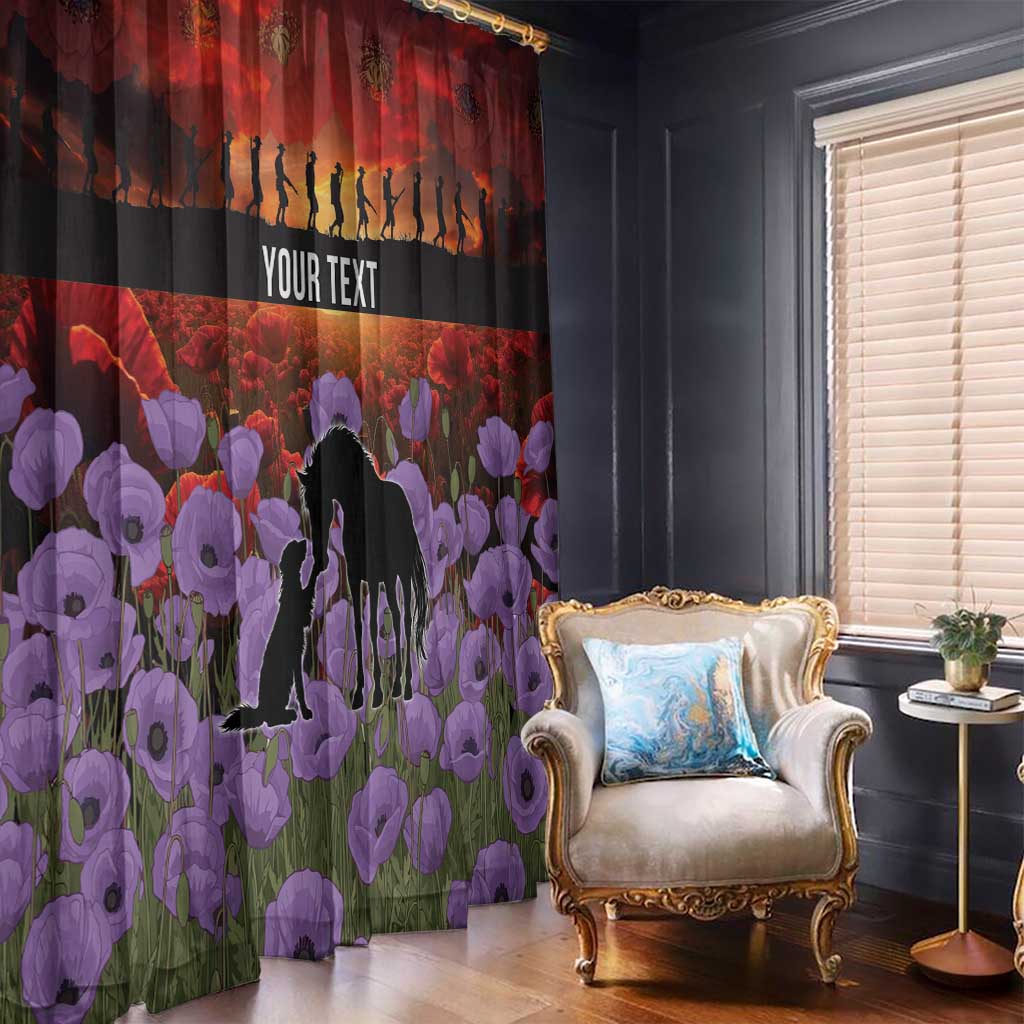 Personalised ANZAC Day Window Curtain Remembering the Animals of War LT19 - Polynesian Pride