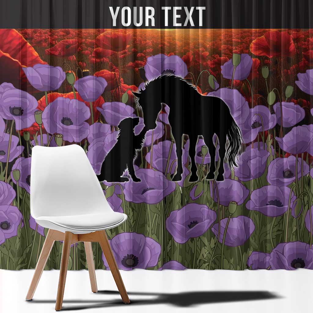 Personalised ANZAC Day Window Curtain Remembering the Animals of War LT19 - Polynesian Pride