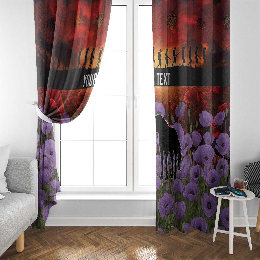 Personalised ANZAC Day Window Curtain Remembering the Animals of War LT19 - Polynesian Pride