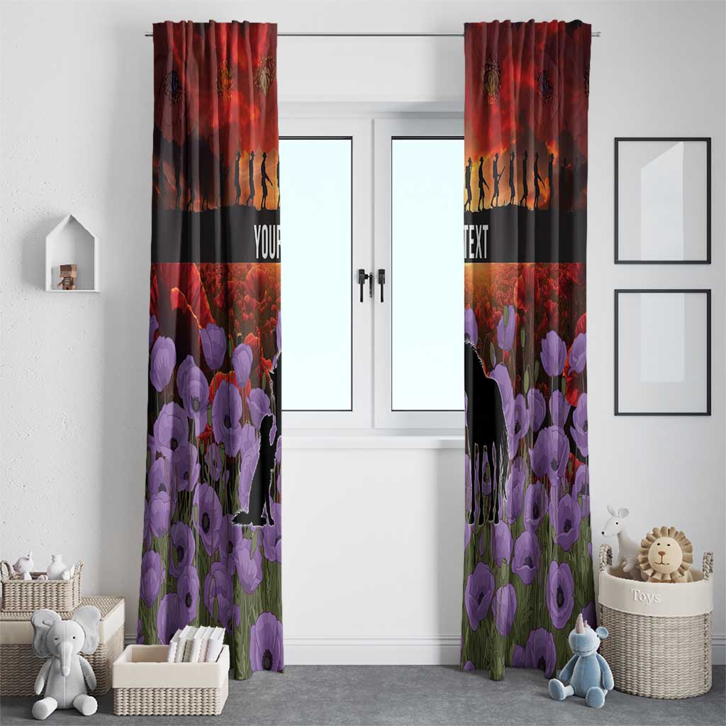 Personalised ANZAC Day Window Curtain Remembering the Animals of War LT19 - Polynesian Pride