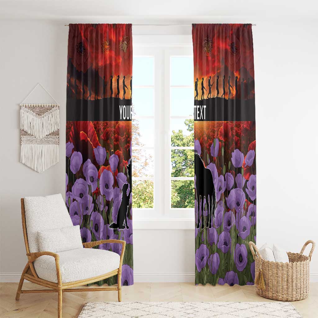 Personalised ANZAC Day Window Curtain Remembering the Animals of War LT19 - Polynesian Pride