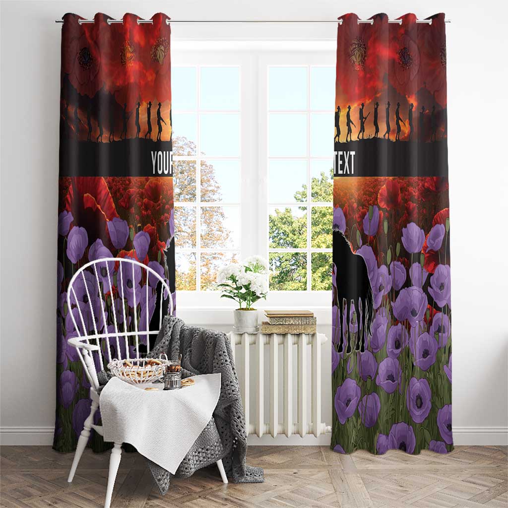 Personalised ANZAC Day Window Curtain Remembering the Animals of War LT19 - Polynesian Pride