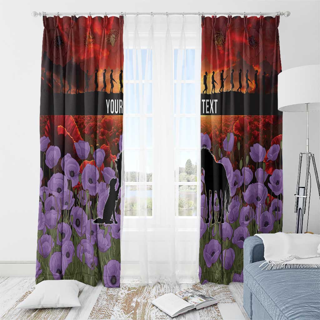 Personalised ANZAC Day Window Curtain Remembering the Animals of War LT19 - Polynesian Pride