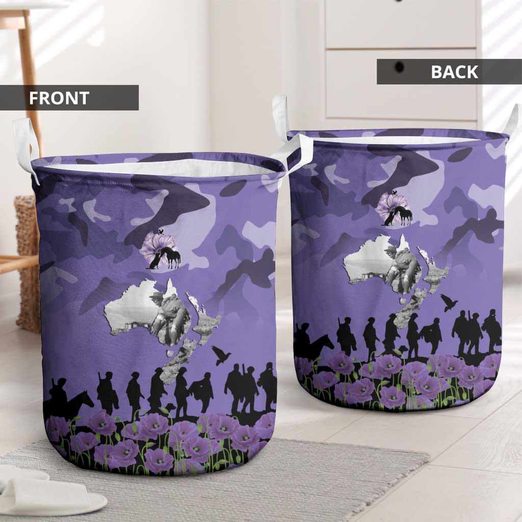 ANZAC Day Laundry Basket Lest We Forget the Animals Too LT19 - Polynesian Pride