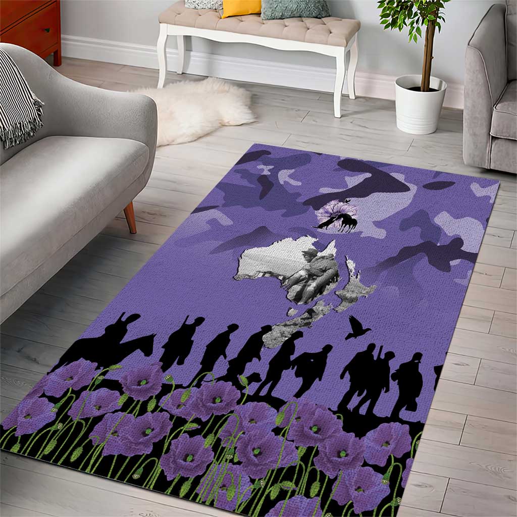 ANZAC Day Area Rug Lest We Forget the Animals Too