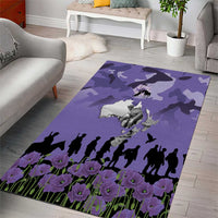 ANZAC Day Area Rug Lest We Forget the Animals Too