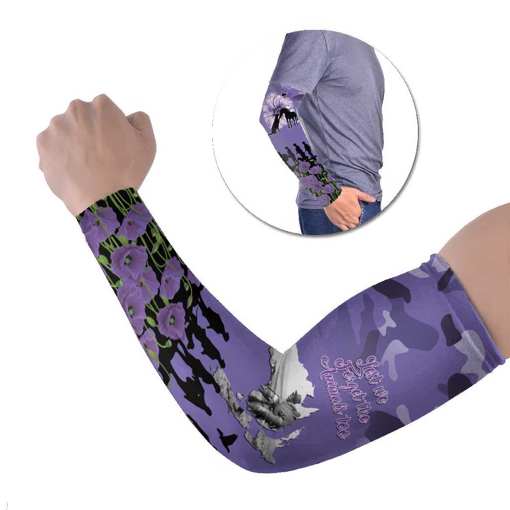ANZAC Day Arm Sleeves Lest We Forget the Animals Too
