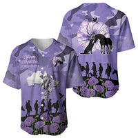 ANZAC Day Baseball Jersey Lest We Forget the Animals Too LT19 - Polynesian Pride