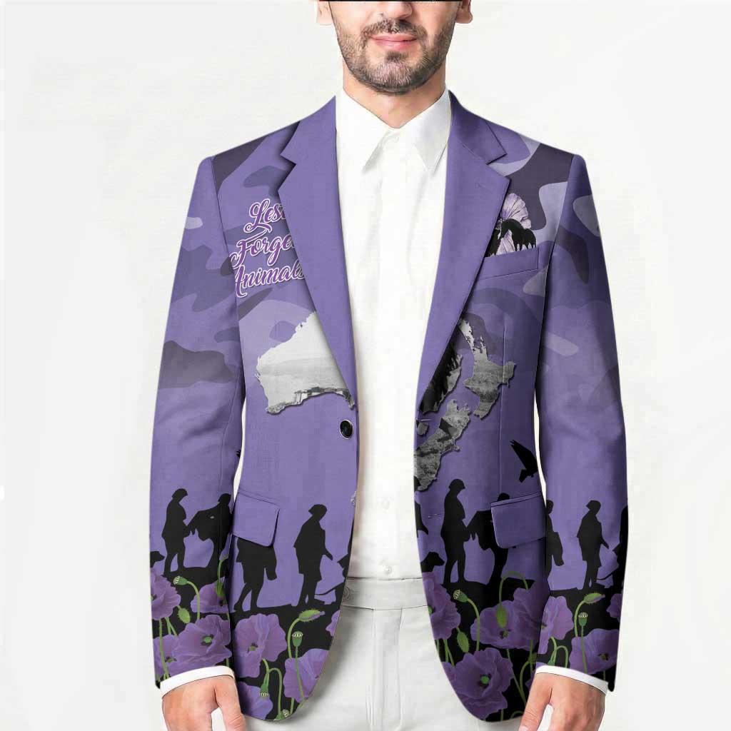 ANZAC Day Blazer Lest We Forget the Animals Too LT19 - Polynesian Pride