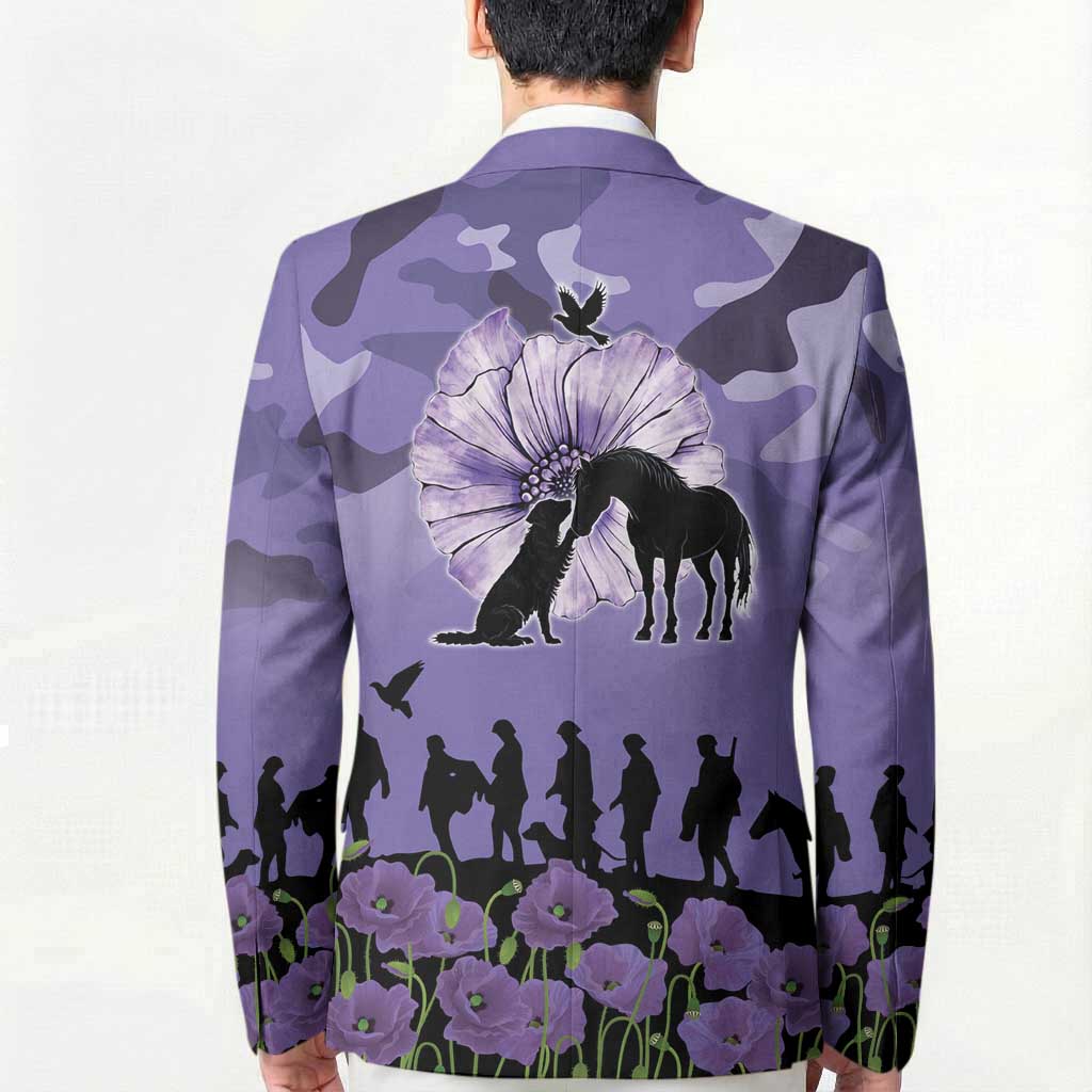 ANZAC Day Blazer Lest We Forget the Animals Too LT19 - Polynesian Pride