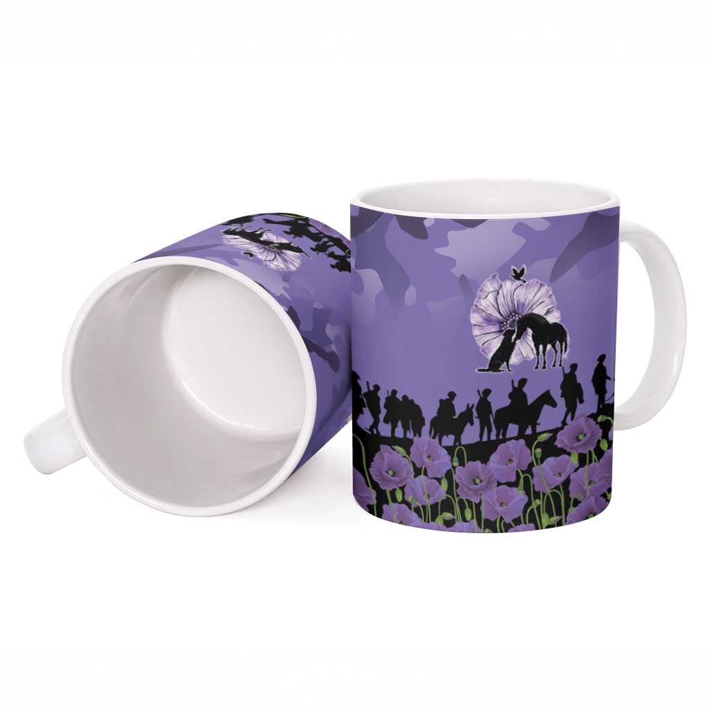ANZAC Day Ceramic Mug Lest We Forget the Animals Too LT19 - Polynesian Pride