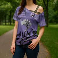 ANZAC Day Cross Shoulder Shirt Lest We Forget the Animals Too LT19 - Polynesian Pride