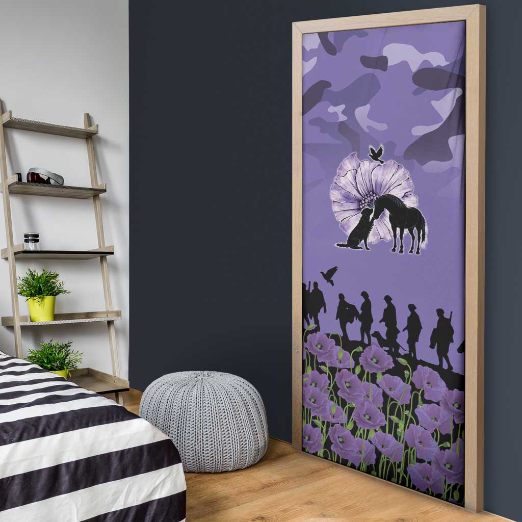 ANZAC Day Door Cover Lest We Forget the Animals Too LT19 - Polynesian Pride